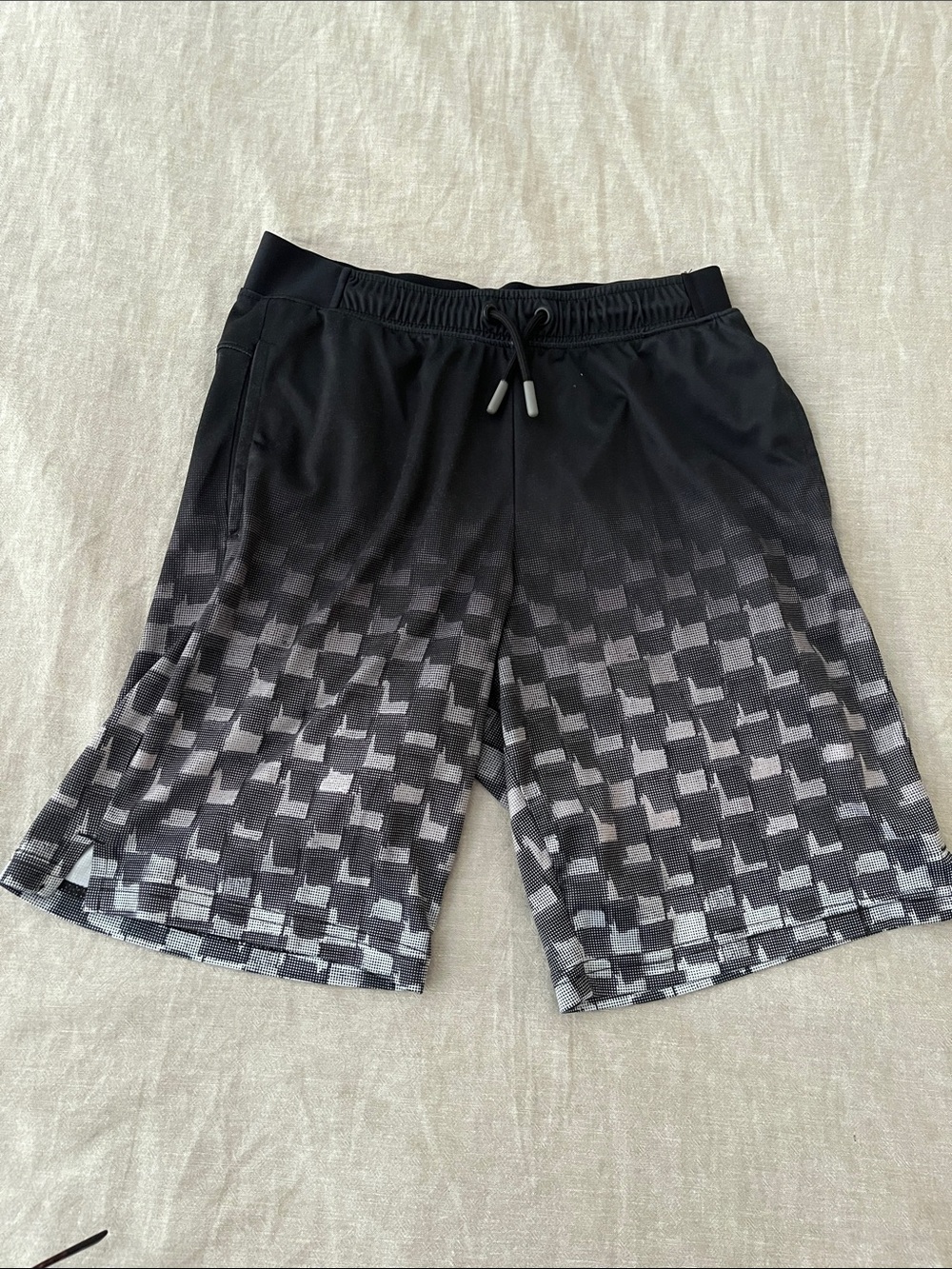 all in motion Black and Gray Patterned Boys Athletic Shorts